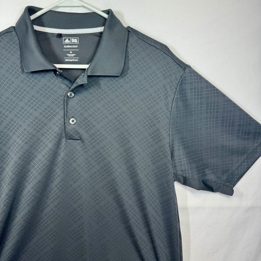 Adidas ClimaCool Golf Polo Shirt Moisture Wicking Athletic Black Sz Medium‎